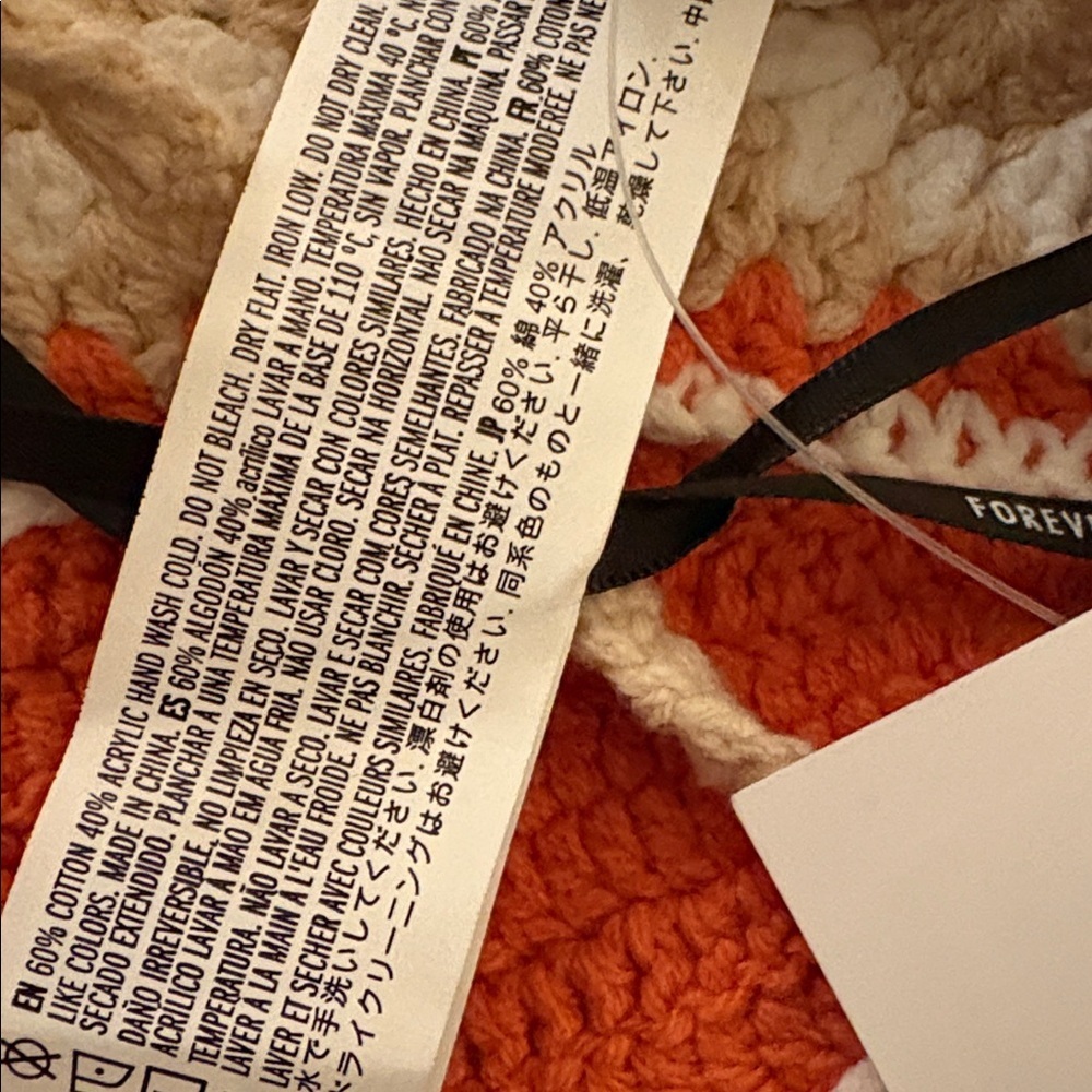Forever 21 Crochet Cami Top in Orange and Cream - Picture 5 of 5
